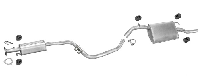 Auspuff DAEWOO NUBIRA 2.0 16V Stufenheck Kombi 1999-2003 Auspuffanlage