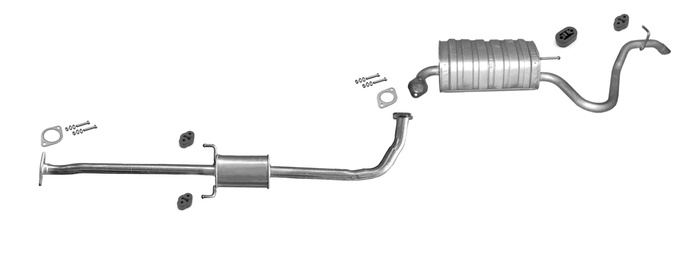 Auspuff für HYUNDAI I30 I 1.4 1.6 Schrägheck EURO 4 Flanschverbindung 2007-2012
