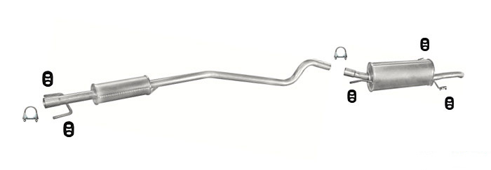 Auspuff OPEL ASTRA G 1.2 16V Kombi Caravan Auspuffanlage