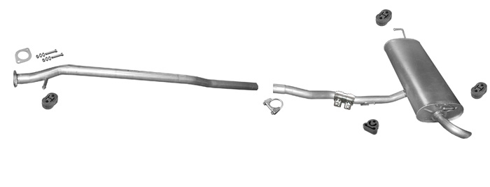 Auspuff für NISSAN QASHQAI 1.5 DCi für mit DPF Auspuffanlage