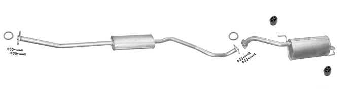 Auspuff NISSAN NOTE I 1.4 ab 04.2009 Auspuffanlage