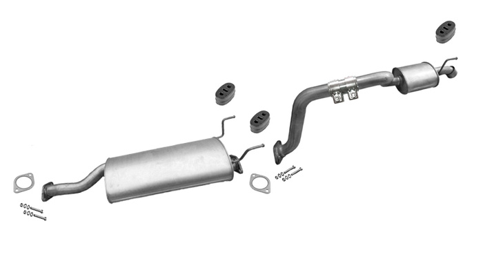 Auspuff für SSANGYONG REXTON 2.7D 4x4 ab 05.2006 Auspuffanlage