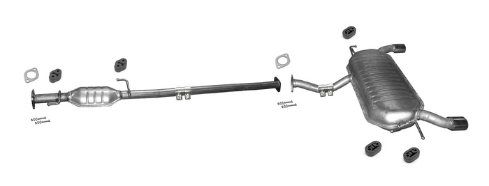 Auspuff für KIA SPORTAGE II HYUNDAI TUCSON 2.0 141PS 4x4 ab 2004 Auspuffanlage