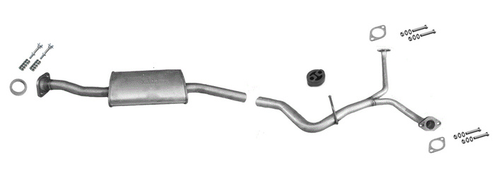 Mittelschalldämpfer für SUBARU OUTBACK 2.0D FORESTER 2.5 AWD  Auspuff Mitteltopf