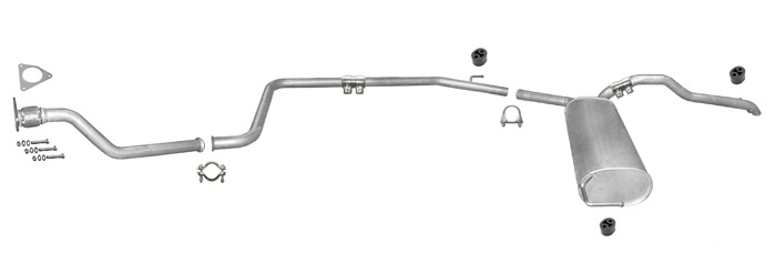 Auspuff RENAULT TRAFIC II 2.0 dCi 90 115 SWB ab 08.2006 Auspuffanlage