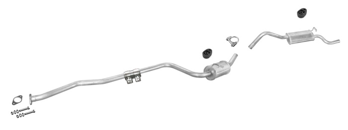 Auspuff für FORD FIESTA COURIER 1.8 D 09.1991-02.1996 60 PS Auspuffanlage