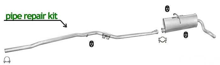 Auspuff CITROEN BERLINGO / PEUGEOT PARTNER 1.9 D 1996-2001 Auspuffanlage