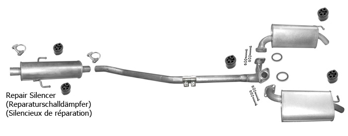 Auspuff für MAZDA 6 (GG, GY) 2.0 147PS 2.3 166PS +Vorschalldämpfer Auspuffanlage