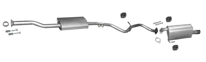 Auspuff SUBARU LEGACY IV 2.0 138PS Stufenheck Kombi Auspuffanlage