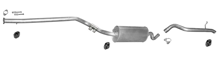 Auspuff für FORD TRANSIT & TOURNEO CONNECT 1.8 TDCI DI LWB ab 2006 Auspuffanlage