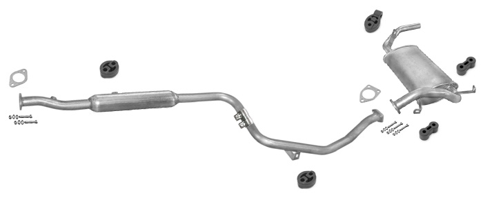 Auspuff MITSUBISHI COLT V 1.6 16V 90PS 1996-2001 Auspuffanlage