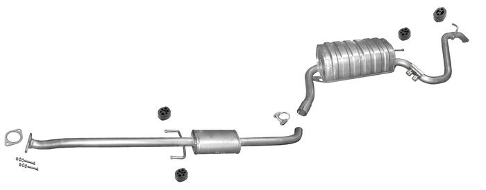 Auspuff für HYUNDAI i30 I 1.4 1.6 Schrägheck EURO 4 Schellenverbindung 2009-2012