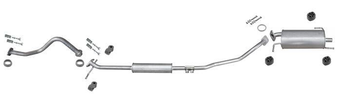 Auspuff OPEL AGILA B 1.0 / SUZUKI SPLASH 1.0 +Rohr Auspuffanlage