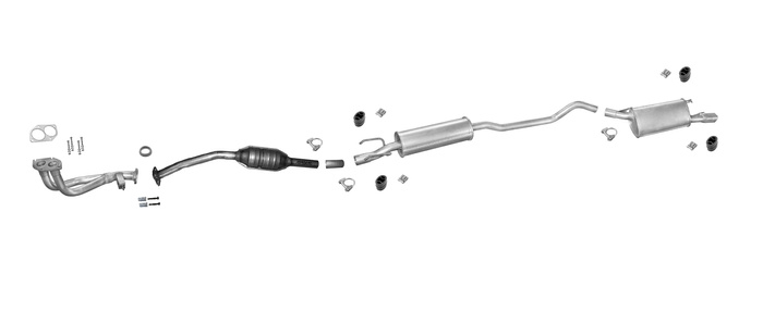 Auspuff +KAT für OPEL CORSA B 1.4 1.6 16V 90/106PS 1994-2000 Auspuffanlage