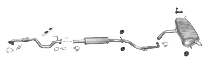 Auspuff +Rohr für VOLKSWAGEN GOLF VI 1.4 80PS Auspuffanlage