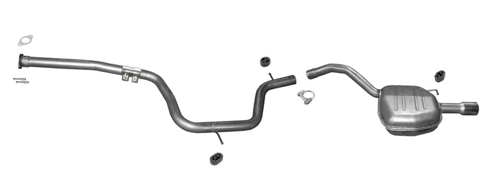 Auspuff für VOLVO V70 2.0 D 163PS 2.4 D 163PS 175PS 185PS 07-16 Auspuffanlage