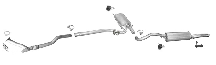 Auspuff für AUDI A4 (B5) 1.8 T Turbo Automatik Stufenheck / Kombi Avant +Rohr