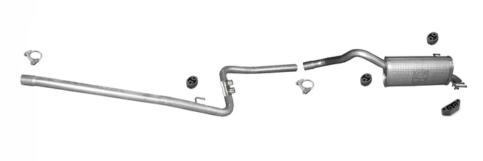 Auspuff für FIAT DOBLO 1.6 JTD OPEL COMBO 1.6 CDTi Ab 2010 SWB -1840mm