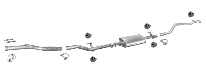 Auspuff MERCEDES SPRINTER 2t 3t 4t 216 316 416 CDI SWB +Rohr Auspuffanlage