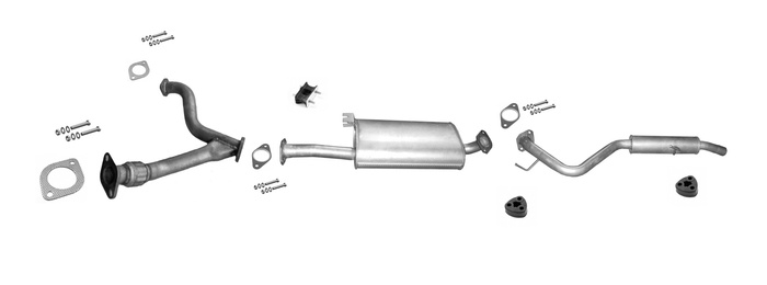 Auspuff für OPEL FRONTERA B 3.2 V6 24V 4/5-Türen + Rohr Auspuffanlage