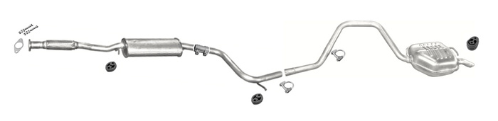 Auspuff FORD MONDEO MK1 1.8 Kombi Automatikgetriebe Auspuffanlage