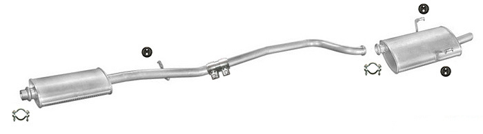 Auspuff PEUGEOT 406 1.6 1.8 90/110PS Stufenheck Auspuffanlage