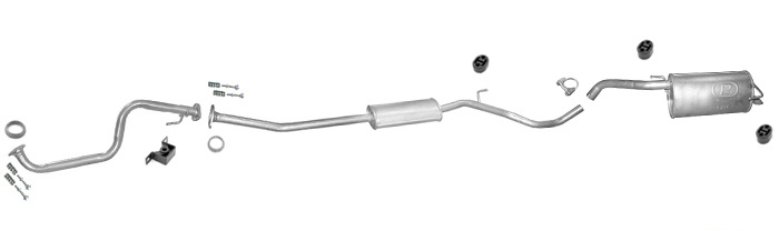 Auspuff NISSAN NOTE I 1.4 2006-10.2007 +Rohr Vorne Auspuffanlage