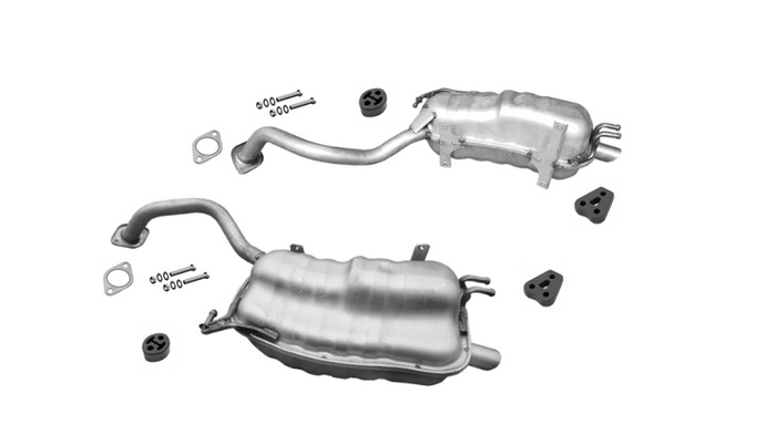 Endschalldämpfer für HYUNDAI SANTA FE 2.2 CRDi LINKS + RECHTS Auspuffanlage