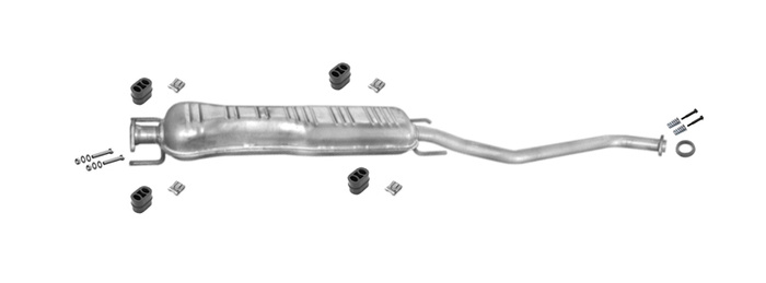 Mittelschalldämpfer für OPEL VECTRA B 1.6 1.8 2.0 2.2 16V 2.5 2.6 V6 Auspuff