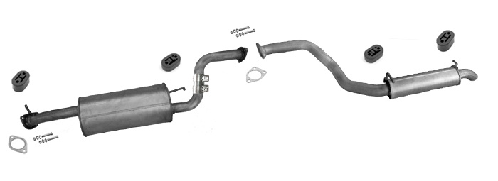 Auspuff für MITSUBISHI PAJERO III 3.2 D DI-D LWB 160PS Auspuffanlage