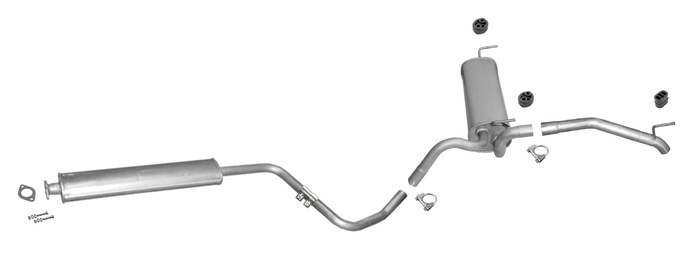 Auspuff für OPEL ASTRA J 1.6 Schrägheck 115PS Auspuffanlage