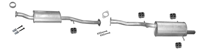 Auspuff für SUBARU FORESTER 2.0 / 2.5 AWD 2005-2008 158/165PS Auspuffanlage