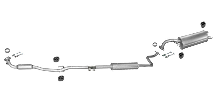 Auspuff TOYOTA YARIS (P1) 1.3 87PS 2002-2005 Auspuffanlage