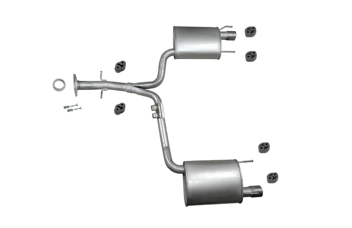 Auspuff für LEXUS IS 250 2.5 208PS ab 2005 mit Chrom Endrohr Auspuffanlage