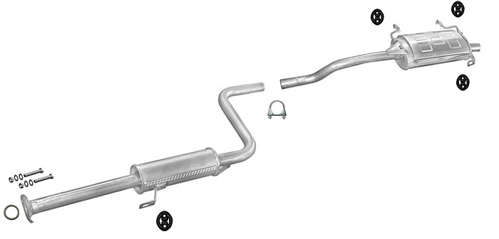 Auspuff SUZUKI SWIFT II 1.0 1.3 2WD Schrägheck 3-Türen Auspuffanlage