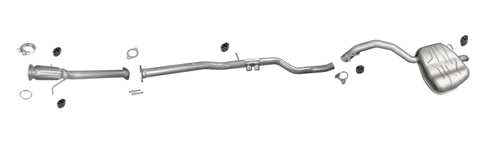 Auspuff +Rohr für VOLVO V70 III XC70 II 2.0 D3 2011-2015 Auspuffanlage