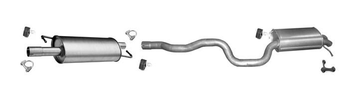 Auspuff VW T5 TRANSPORTER V 4MOTION 2.0 2.5 TDI BITDI Auspuffanlage