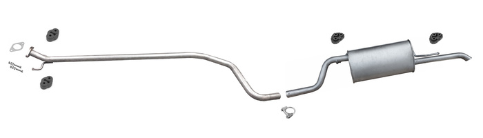 Auspuff für CHEVROLET AVEO T300 1.2 ab 2011 Stufenheck Auspuffanlage