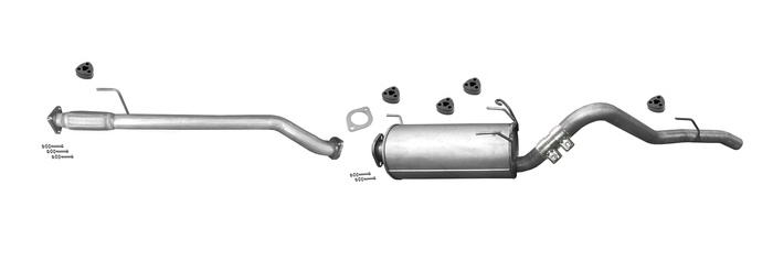 Auspuff für ISUZU D-MAX II 2.5 CRDI 163PS auch 4x4 ab 03.2012 Auspuffanlage