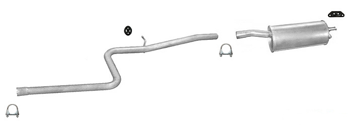 Auspuff FIAT DOBLO 1.9 JTD 2000-2005 Abgasanlage Schalldämpfer