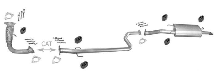 Auspuff ROVER 400 (RT) 420 Di 420d Stufenheck +Rohr Auspuffanlage