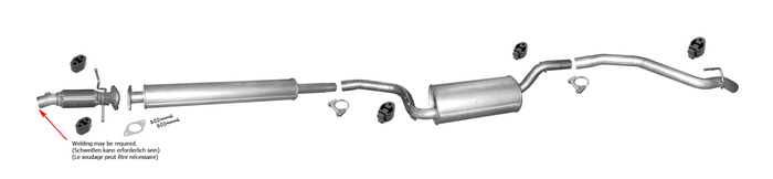 Auspuff für FORD FOCUS MK2 1.6 Ti 1.8 2.0 16V C-MAX +Rohr Auspuffanlage