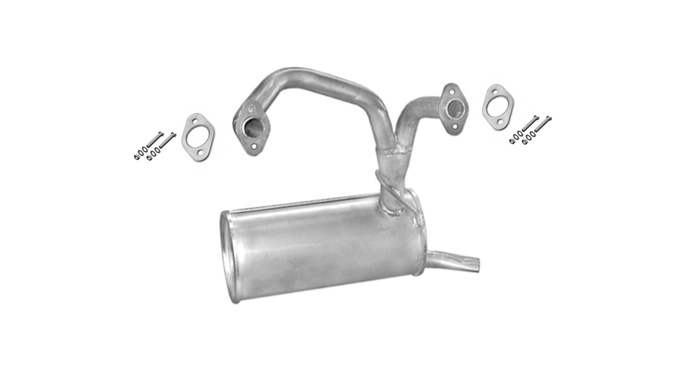 Endschalldämpfer für FIAT FSO 126 650EL 1987-09.2000 24PS Auspuff Endtopf