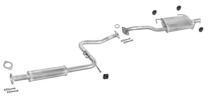 Auspuff NISSAN 100 NX 1.6 für mit KAT 1990-1996 Auspuffanlage