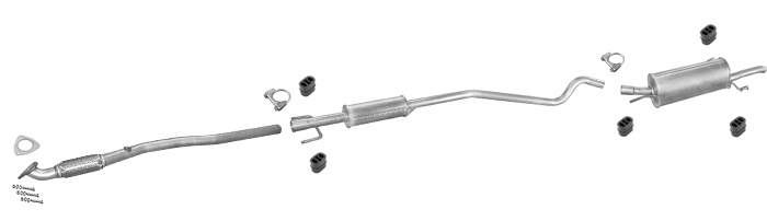 Auspuff für OPEL ASTRA G 1.2 75PS Stufenheck+ Rohr Auspuffanlage