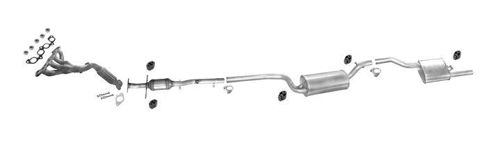 Auspuff für FORD FOCUS MK1 1.6 16V Kombi/Van +KAT +Auspuffkrümmer Auspuffanlage