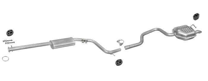 Auspuff FORD MONDEO MK3 2.0 TDDi Schrägheck Stufenheck 00-04 Auspuffanlage