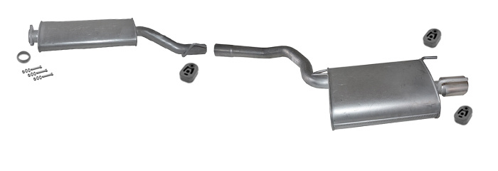 Auspuff für MERCEDES CLK (C208, A208) 200 230 Kompressor Auspuffanlage