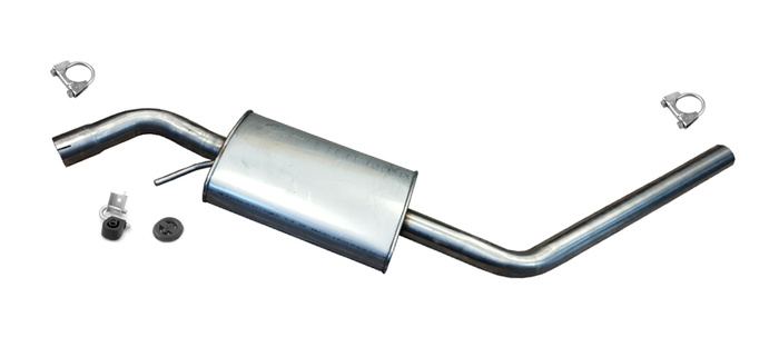 EDELSTAHL Mittelschalldämpfer für VW T4 2.5 TDi LWB 3320 mm 1996-2003 Auspuff