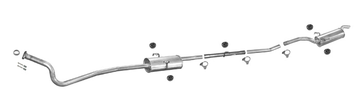 Auspuff für PEUGEOT EXPERT 1.9 D LWB für ohne KAT Auspuffanlage